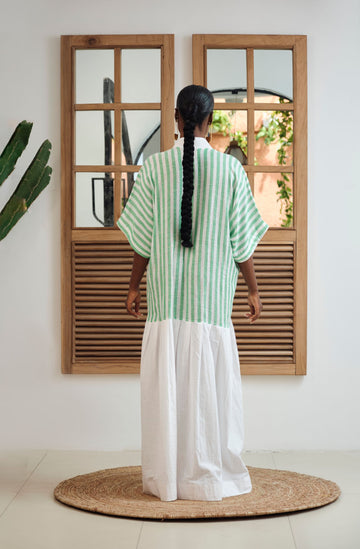 Republic of Ruru Dani Kaftan (Green Stripe)